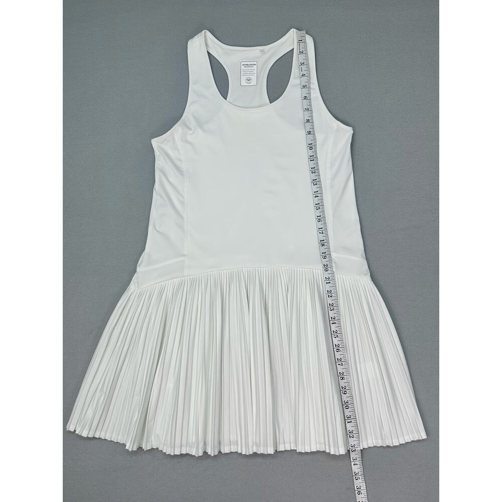 Official Wimbledon Activewear Coletta White Pleated Tennis Dress Racerback Sz S - Picture 8 of 8